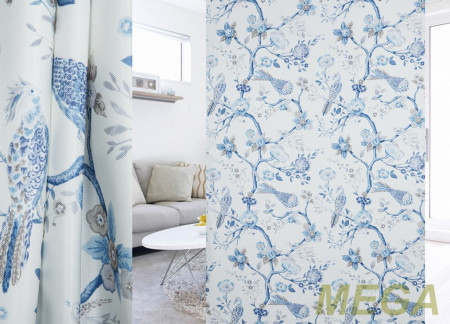 Ткани портьерные Печать Сатен ERT MS5018-2/280 P Pech