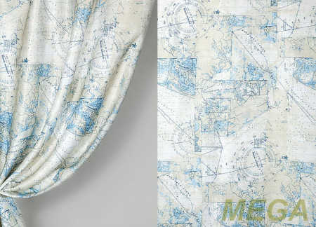 Ткани портьерные Печать Сатен ERT ST1125-1/280 P Pech