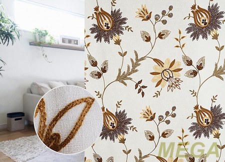 Ткани портьерные Вышивка Лен HH MJ836-6-3/280 LB ut