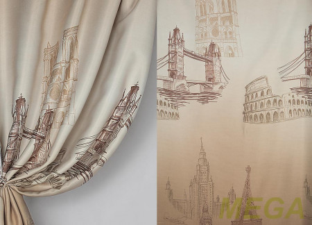 Ткани портьерные Печать Сатен HH ZXY1567-01/280 P Pech