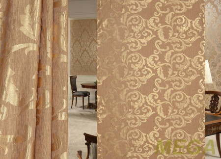 Ткани портьерные Однотон Жаккард HT FY1151-17/280 P Jak