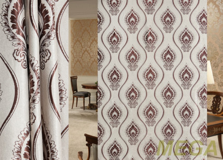 Ткани портьерные Жаккард Блэкаут HXN HF3323-6/280 BL